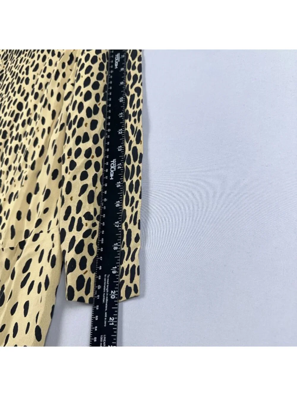J. Crew Dress Size 4 Shift Leopard Print Beige/Black 3/4 Sleeve Patch Pockets